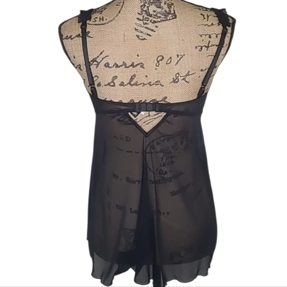 Fredericks of Hollywood Black Sheer Babydoll